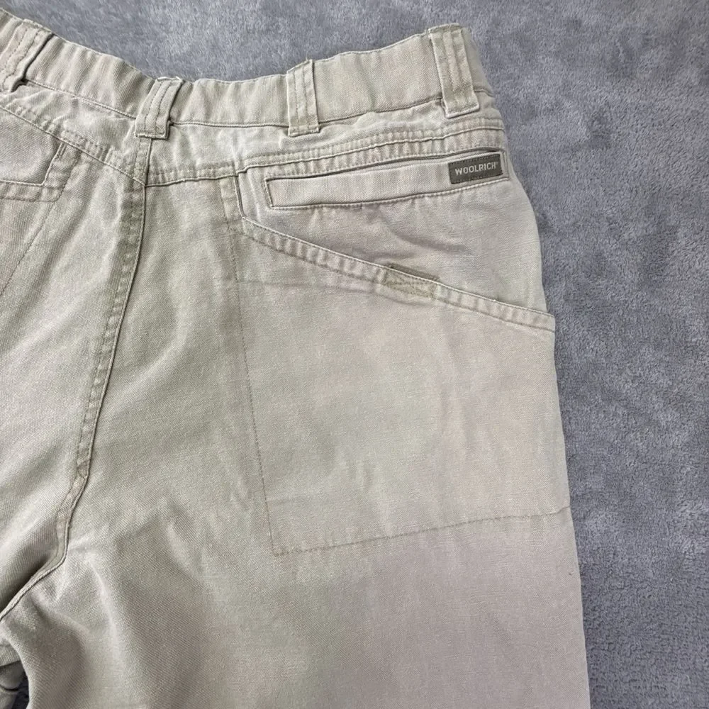 Woolrich Men's Khaki‎ 1537 Size 38 Inseam 32 Side Pockets With Zipper